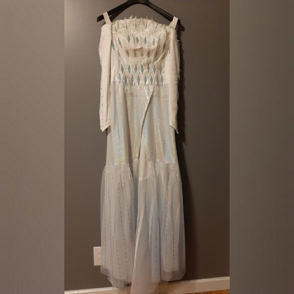 Women's L Frozen 2 Elsa Spirit Dress Cosplay